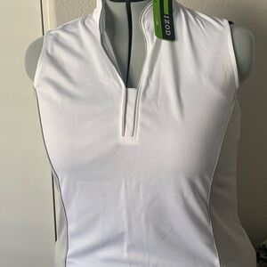 IZOD Women's White Sleeveless Tank Top